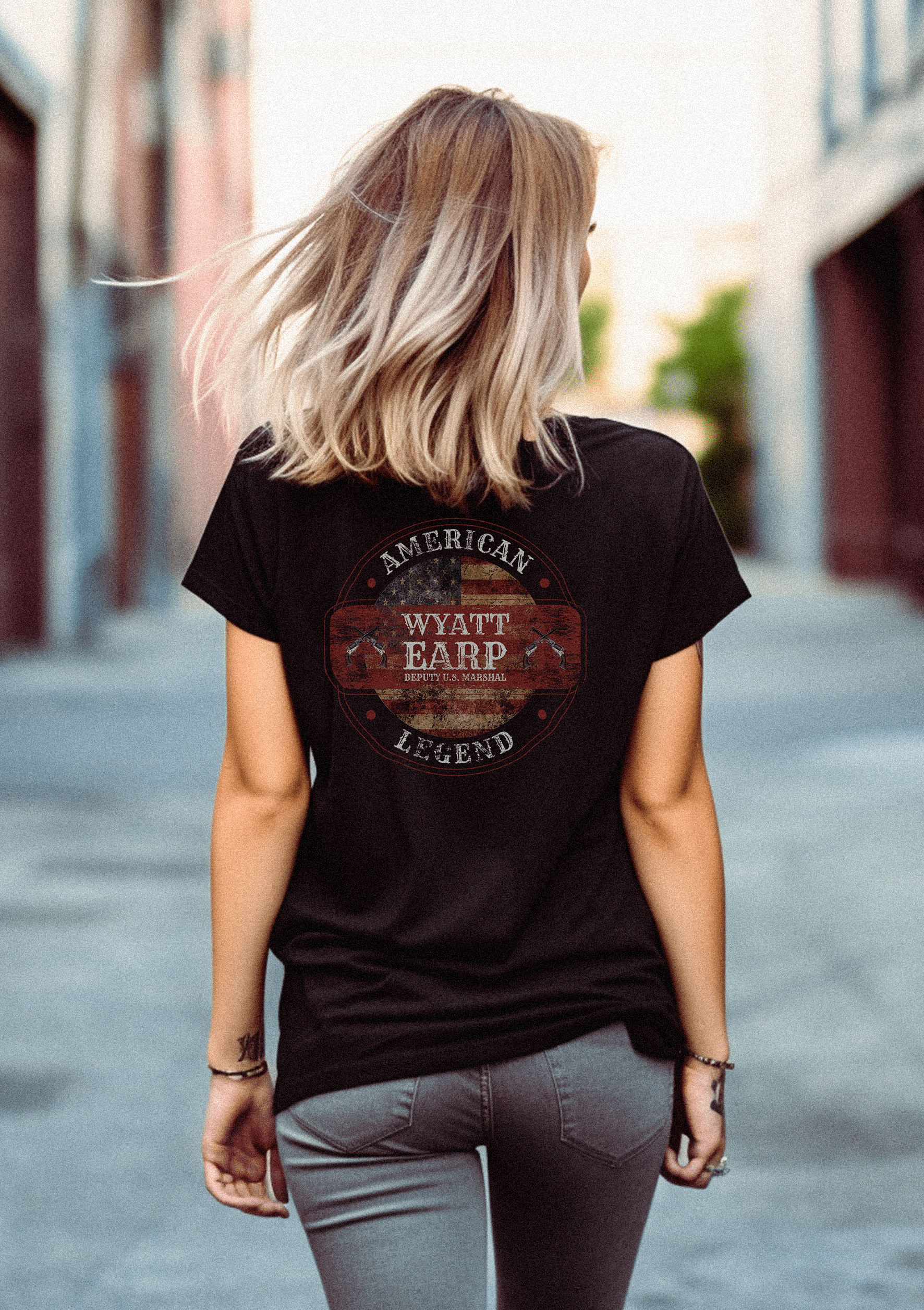american-legends-wyatt-earp-t-shirt-back-graphic-women2-black american-legends-wyatt-earp-t-shirt-back-graphic-women2-black